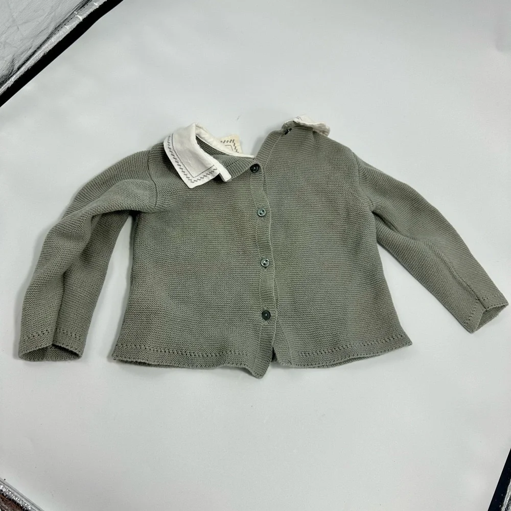 Dr.Kid newborn grey collared 2 piece set size 9M